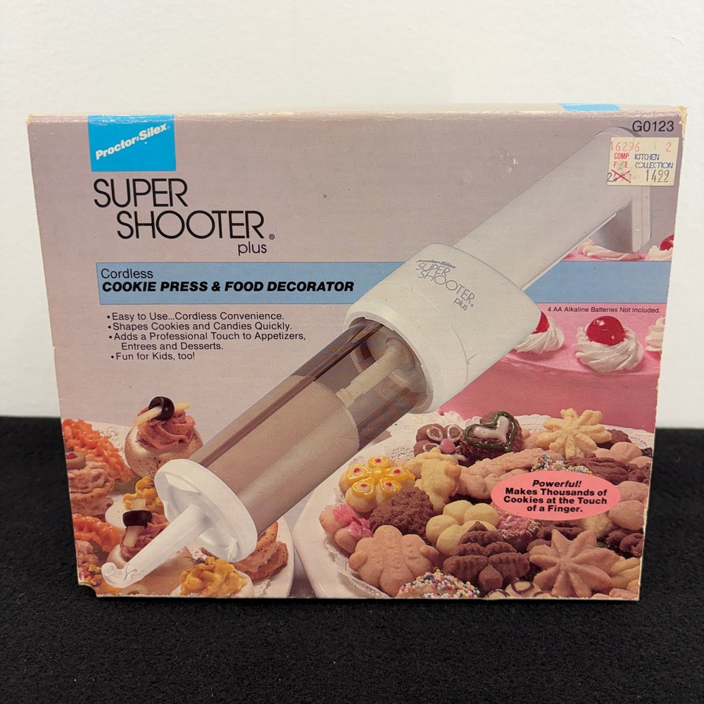 Proctor Silex Super‎ Shooter Plus Cordless Cookie Press Food Decorator GO123